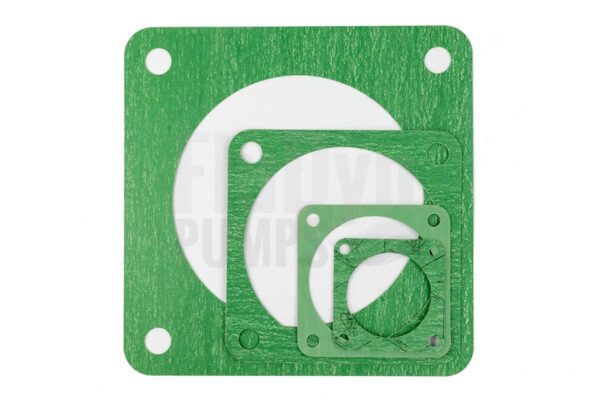 Green gaskets in a range of sizes, laid one on top of the other.