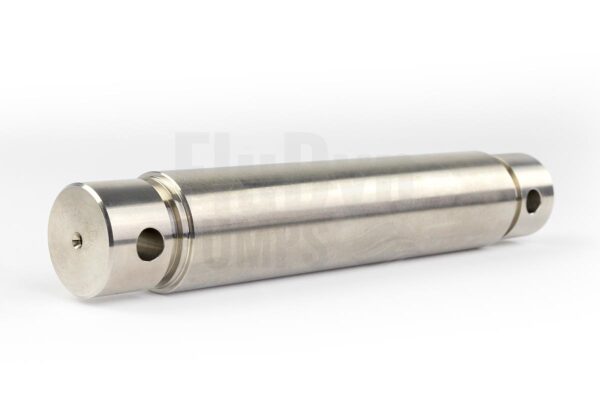 A metal coupling rod for Bornemann E2H 600 progressive cavity pumps. It lies at an angle and the connection for one of the joints can be seen at the front left.