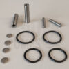 The assembly kit joint for Bornemann E4H 375 contains various small parts that you should replace when installing or replacing a joint. The photo shows 4 rubber rings (o-rings) in two different sizes. Plus 4 metal caps, two metal pins and two zyco sleeves.