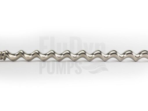 An E4H 375 rotor made of metal lies crosswise in front of a neutral background. On the left you can see the connection that connects the eccentric screw to the joint.